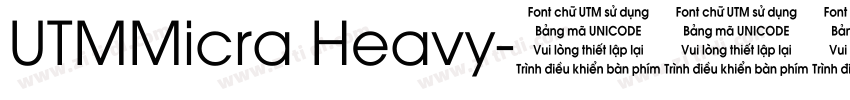 UTMMicra Heavy字体转换